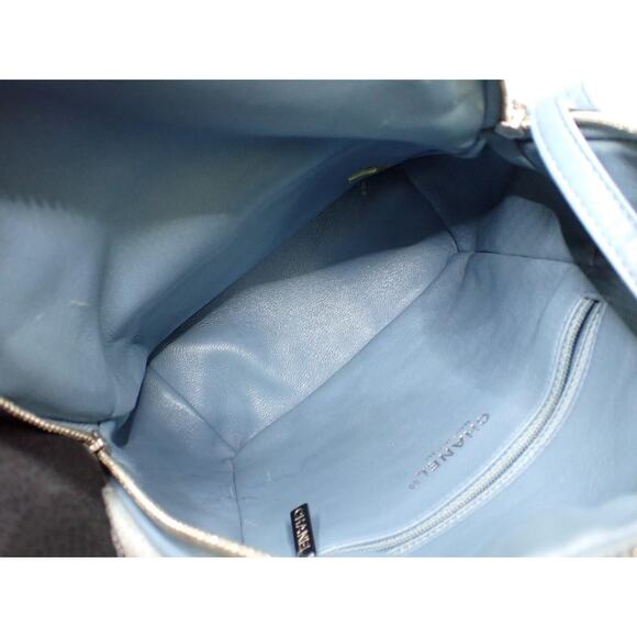 Chanel Sequin Mini Backpack Waterfall Blue Tri-color Bag Rare Light Limited Ed. - Picture 15 of 16